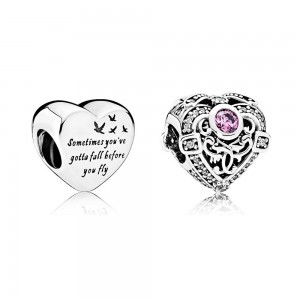 Pandora Charm Hearts Of Freedom Love Pave CZ Jewelry