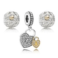 Pandora Charm Love Locked Pave CZ Silver Jewelry Pandora Charm Love Locked Pave CZ Silver Jewelry