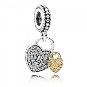 Pandora Charm Love Locked Pave CZ Silver Jewelry