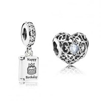 Pandora Charm March Birthday Birthstone Silver Jewelry Pandora Charm March Birthday Birthstone Silver Jewelry
