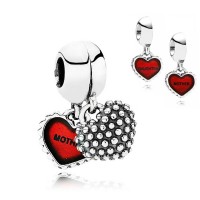 Pandora Charm Mother Daughter Red Heart Family Enamel Jewelry Pandora Charm Mother Daughter Red Heart Family Enamel Jewelry
