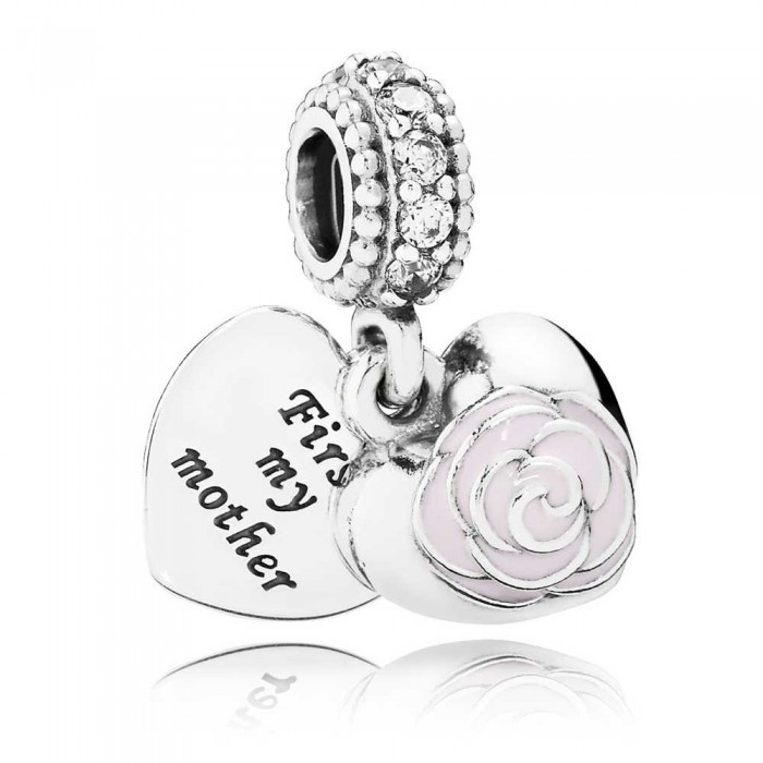 Pandora Charm Mothers Rose Family CZ Rose Jewelry