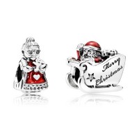 Pandora Charm Mr And Mrs Claus Christmas Pave CZ Jewelry Pandora Charm Mr And Mrs Claus Christmas Pave CZ Jewelry