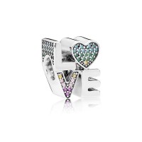 Pandora Charm Multi Color Love Multi Colored CZ Jewelry Pandora Charm Multi Color Love Multi Colored CZ Jewelry