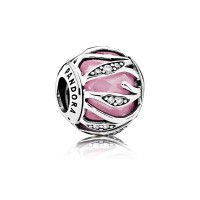 Pandora Charm Nature's Radiance Pink Clear CZ Jewelry Pandora Charm Nature's Radiance Pink Clear CZ Jewelry