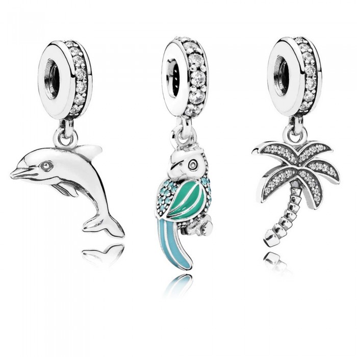 Pandora Charm Oceanic Paradise Animal Pave CZ Jewelry