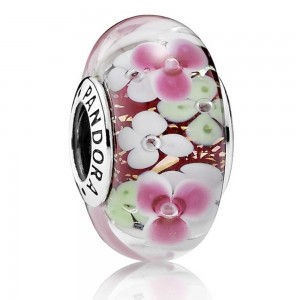 Pandora Charm Oriental Bloom Floral Silver Jewelry