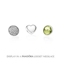 Pandora Charm Petite Memories August Peridot Birthstone Locket Silver Jewelry Pandora Charm Petite Memories August Peridot Birthstone Locket Silver Jewelry