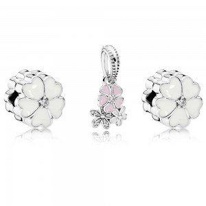 Pandora Charm Poetic Blooms Floral CZ Jewelry
