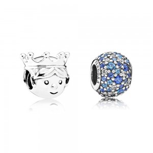 Pandora Charm Prince Fairytale Pave CZ Sterling Silver Jewelry