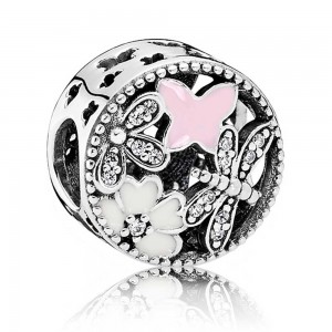 Pandora Charm Shimme Sp Floral Cubic Zirconia Jewelry