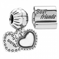 Pandora Charm Sisterly Love Family CZ Silver Jewelry Pandora Charm Sisterly Love Family CZ Silver Jewelry