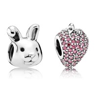 Pandora Charm Summer Rabbit Animal Pave CZ Jewelry Pandora Charm Summer Rabbit Animal Pave CZ Jewelry