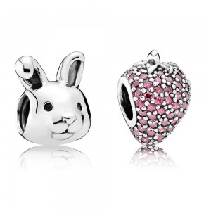 Pandora Charm Summer Rabbit Animal Pave CZ Jewelry