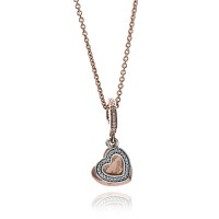 Pandora Necklace Beloved Mother Family CZ Rose Jewelry Pandora Necklace Beloved Mother Family CZ Rose Jewelry