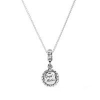 Pandora Necklace Grandmother Family Clear CZ Silver Jewelry Pandora Necklace Grandmother Family Clear CZ Silver Jewelry