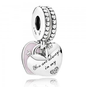 Pandora Necklace Mother And Daughter Hearts Family Jewelry
