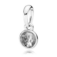Pandora Necklace April Droplet Rock Crystal Birthstone Pendant Jewelry Pandora Necklace April Droplet Rock Crystal Birthstone Pendant Jewelry