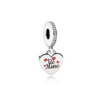 Pandora Necklace Be Mine Dangle Burgundy Black Enamel Jewelry Pandora Necklace Be Mine Dangle Burgundy Black Enamel Jewelry