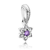 Pandora Necklace Forget Me Not Floral Pendant Pave CZ Jewelry Pandora Necklace Forget Me Not Floral Pendant Pave CZ Jewelry
