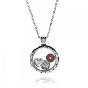 Pandora Necklace January Petite Memories Birthstone Locket Jewelry