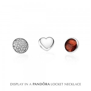 Pandora Necklace January Petite Memories Birthstone Locket Jewelry