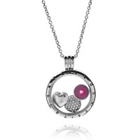 Pandora Necklace July Petite Memories Birthstone Locket Silver Jewelry Pandora Necklace July Petite Memories Birthstone Locket Silver Jewelry