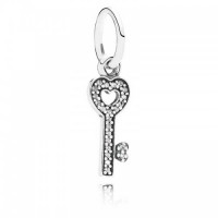 Pandora Necklace Key Dropper Pendant Cubic Zirconia Silver Jewelry Pandora Necklace Key Dropper Pendant Cubic Zirconia Silver Jewelry
