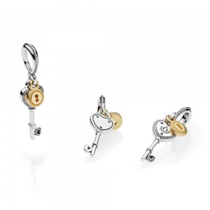 Pandora Necklace Key To My Heart Dangle Jewelry