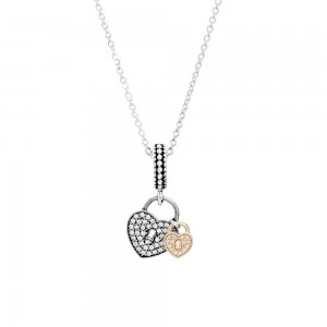 Pandora Necklace Love Locks Pendant Jewelry