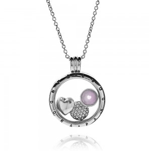 Pandora Necklace October Petite Memories Birthstone Locket Jewelry