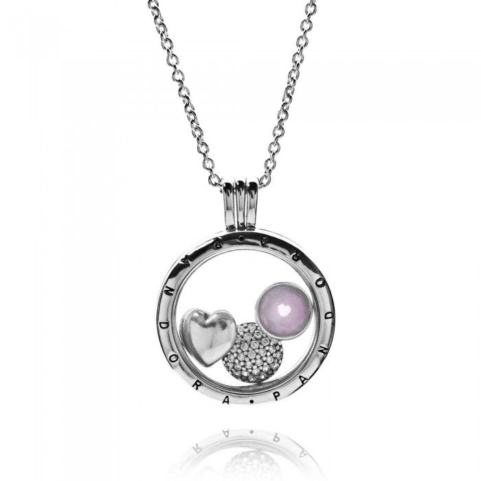 Pandora Necklace October Petite Memories Birthstone Locket Jewelry