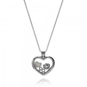 Pandora Necklace Petite Memories Floating Heart Finite Love Locket Jewelry