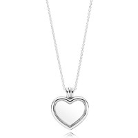 Pandora Necklace Petite Memories Floating Heart Love Locket Jewelry Pandora Necklace Petite Memories Floating Heart Love Locket Jewelry
