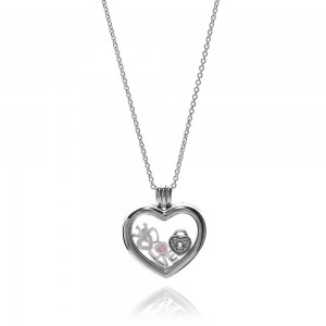 Pandora Necklace Petite Memories Floating Heart Loving Love Locket Jewelry