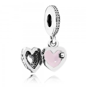 Pandora Necklace Pink Angel Wings Angels Pendant CZ Enamel Jewelry