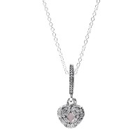Pandora Necklace Pink Angel Wings Necklet Angels Pendant Jewelry Pandora Necklace Pink Angel Wings Necklet Angels Pendant Jewelry