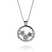 Pandora Necklace Poetic Blooms Petite Memories Floral Locket CZ Jewelry Pandora Necklace Poetic Blooms Petite Memories Floral Locket CZ Jewelry