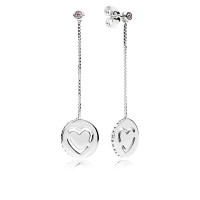 Pandora Necklace Pure Love Dangle Fancy Fuchsia Pink CZ Jewelry Pandora Necklace Pure Love Dangle Fancy Fuchsia Pink CZ Jewelry