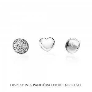 Pandora Necklace Silver April Petite Memories Birthstone Locket Jewelry