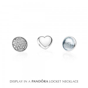 Pandora Necklace Silver March Petite Memories Birthstone Locket Jewelry