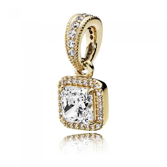 Pandora Necklace Timeless Elegance Pendant Gold Jewelry