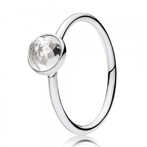 Pandora Ring April Birthstone Droplet Birthstone Jewelry