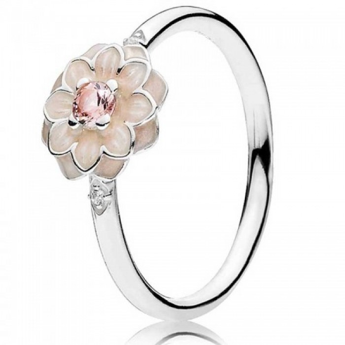 Pandora Ring Blooming Dahlia Floral Sterling Silver Jewelry