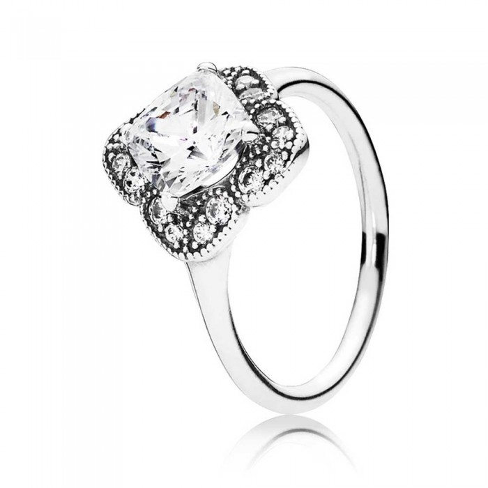 Pandora Ring Crystallised Floral Fancy Jewelry