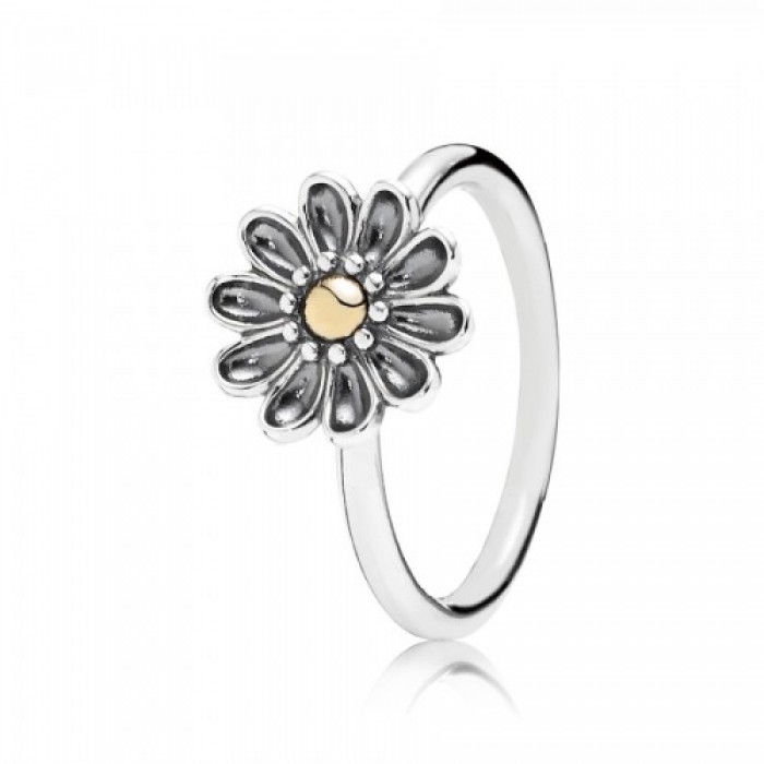 Pandora Ring Daisy Floral Gold Jewelry