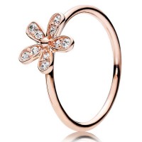 Pandora Ring Dazzling Daisy Floral Pave CZ Rose Gold Jewelry Pandora Ring Dazzling Daisy Floral Pave CZ Rose Gold Jewelry
