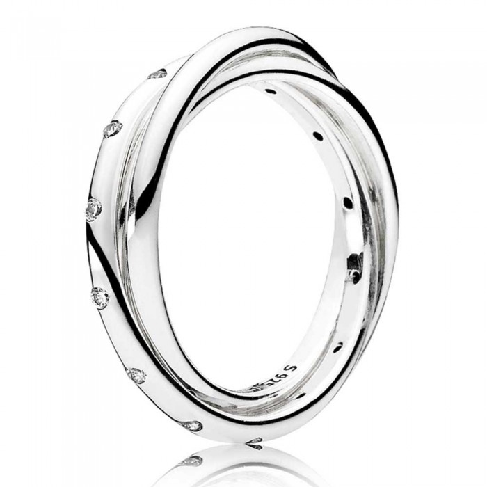 Pandora Ring Forever Joined Pave CZ Silver Jewelry