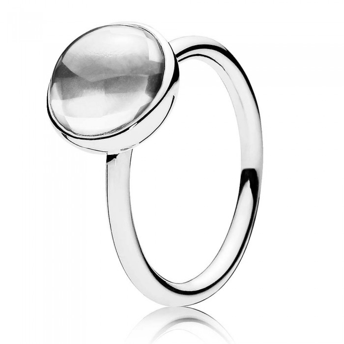 Pandora Ring Grey Poetic Droplet Jewelry