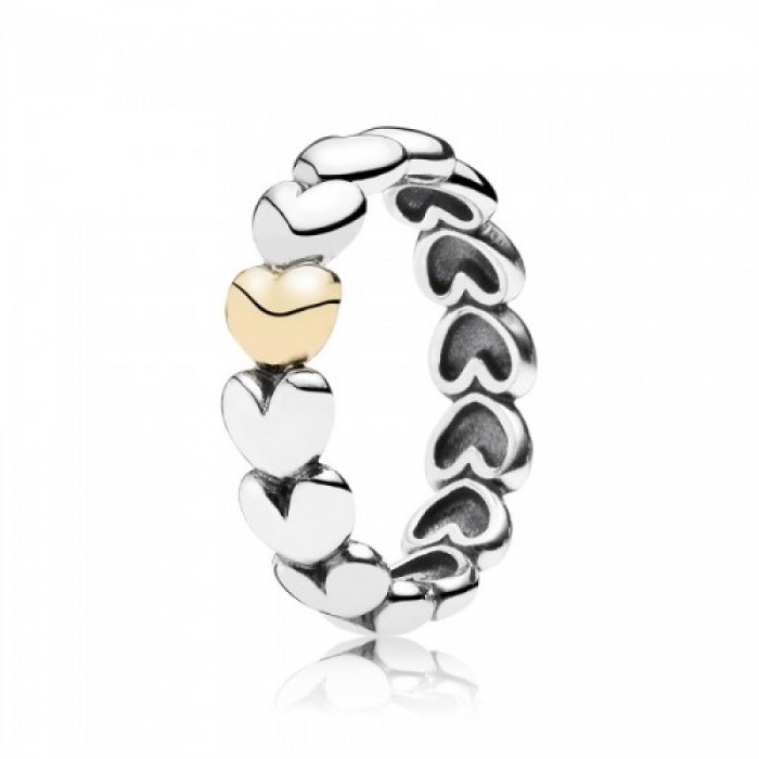 Pandora Ring Large Heart Love Gold Jewelry